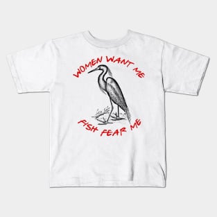 Women Want Me - Fish Fear Me Kids T-Shirt